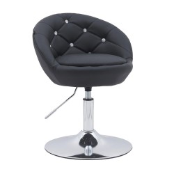 Fotel Hc948N Czarny Ekoskóra Chromowana Podstawa