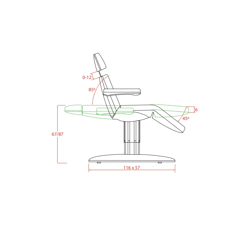 Fotel Kosmetyczny Toscania Biały -Fotele kosmetyczne elektryczne- 