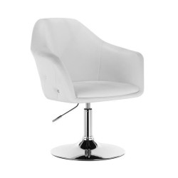 White eco-leather beauty salon chair