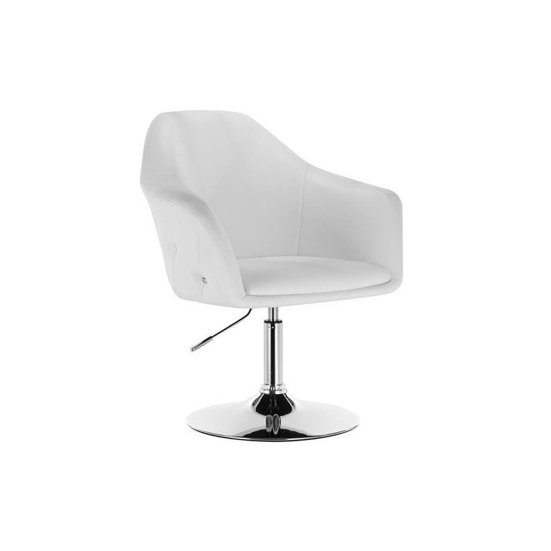 White eco-leather beauty salon chair