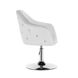 White faux-leather beauty chair