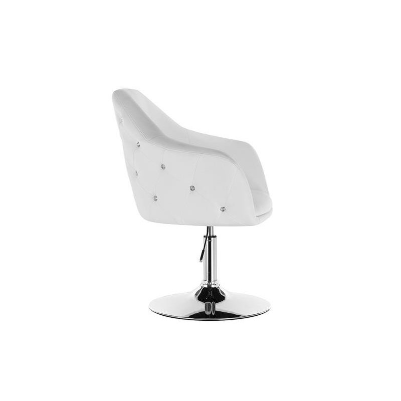 White faux-leather beauty chair