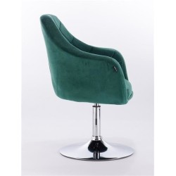 Bottle green velour cosmetic chair