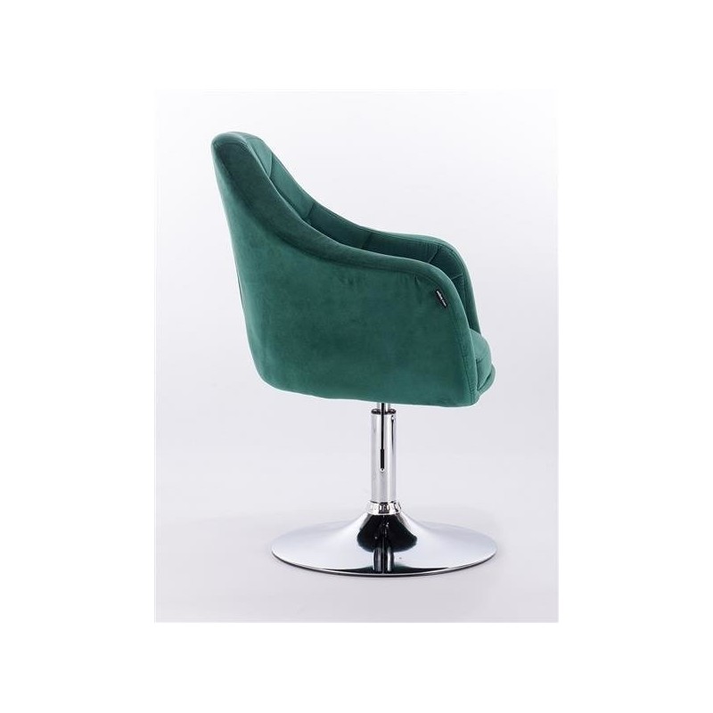 Bottle green velour cosmetic chair