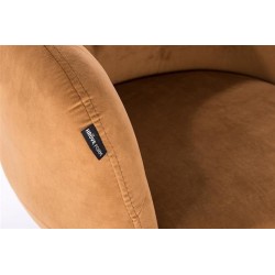 Fotel Hr333Cross Miodowy Welur Chromowana Podstawa