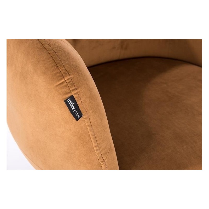 Fotel Hr333Cross Miodowy Welur Chromowana Podstawa