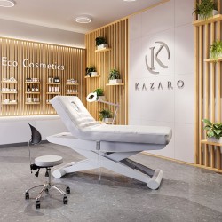 Łóżko Kosmetyczne Luna X Plus Pure Z Podgrzewaniem - Białe -Łóżka kosmetyczne- 