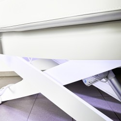 Łóżko Kosmetyczne Luna X Plus Pure Z Podgrzewaniem - Białe -Łóżka kosmetyczne- 