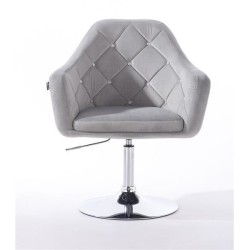 Steel gray velvet cosmetic chair