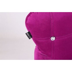 Fuchsia velour cosmetic chair, silver