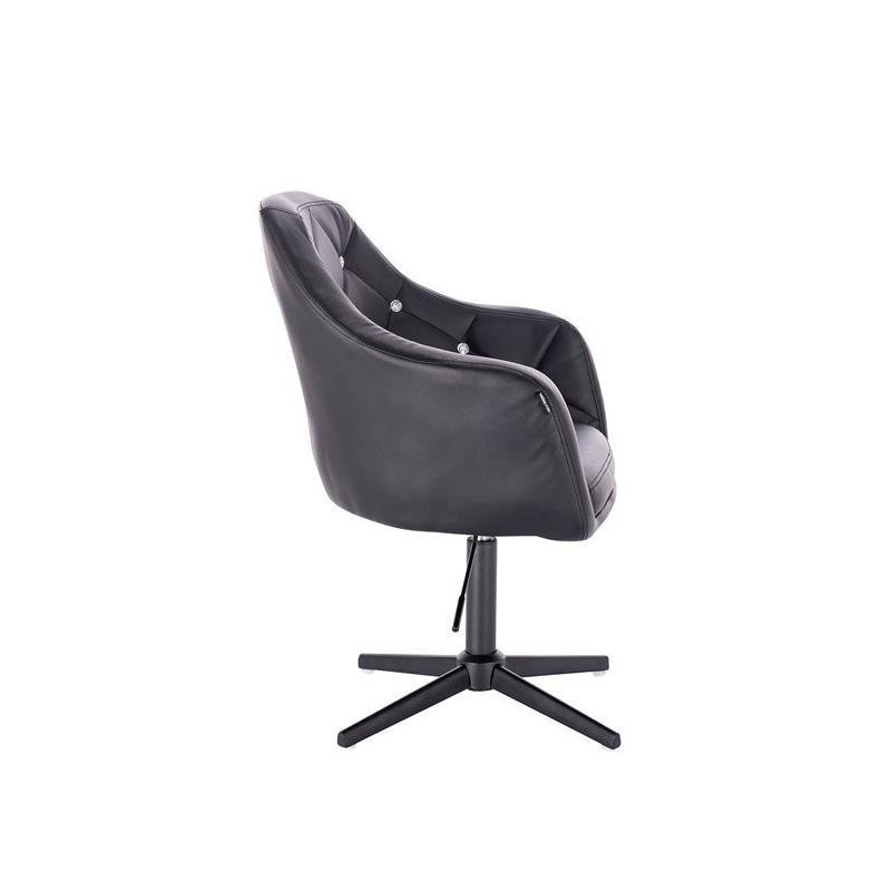 Black eco-leather cosmetic chair