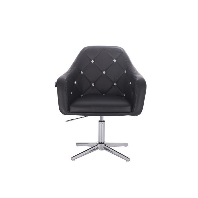 Black eco-leather salon chair