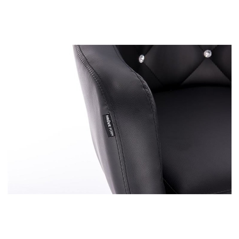 Black cosmetic chair gold casters