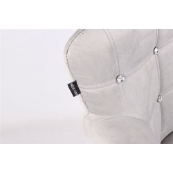 Fotel Hr804Cn Stalowy Welur Złota Podstawa