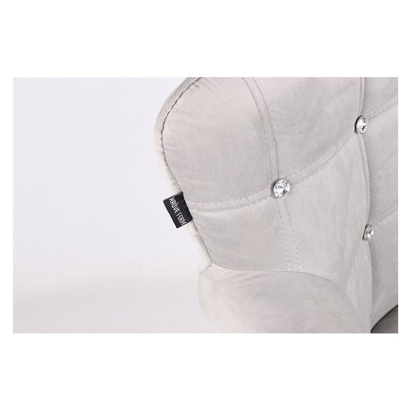 Fotel Hr804Cn Stalowy Welur Złota Podstawa