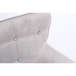 Steel-gray velour makeup chair gold-base