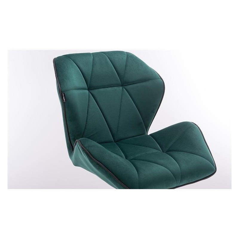 Hoker Hr212 Butelkowa Zieleń Welur Złota Podstawa