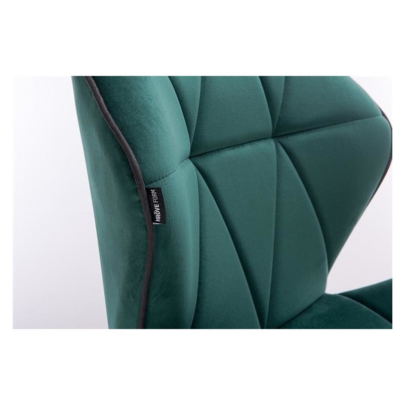 Hoker Hr212 Butelkowa Zieleń Welur Złota Podstawa