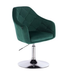 Velour bottle-green cosmetic chair