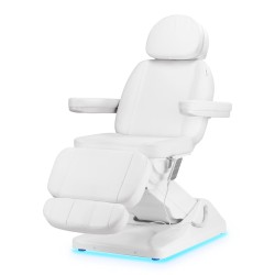 Elektryczny fotel kosmetyczny SILLON Luxury 3 silniki biały