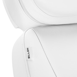 Elektryczny fotel kosmetyczny SILLON Luxury 3 silniki biały sterowanie nożne