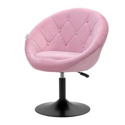 4Rico fotel obrotowy QS-BL12B aksamit różowe