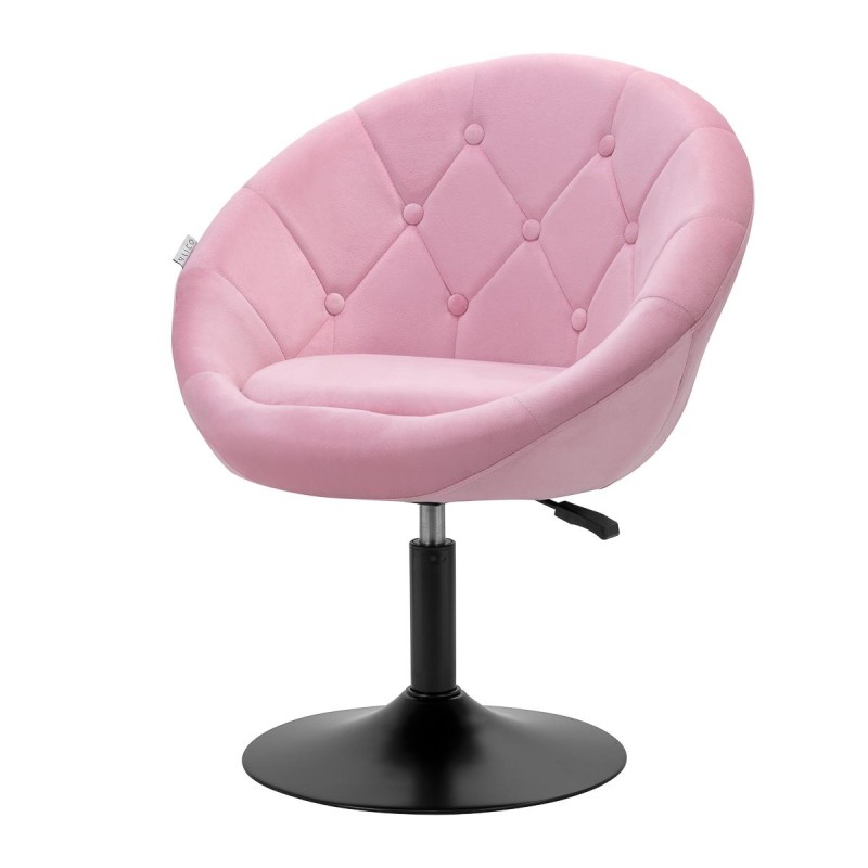 4Rico fotel obrotowy QS-BL12B aksamit różowe