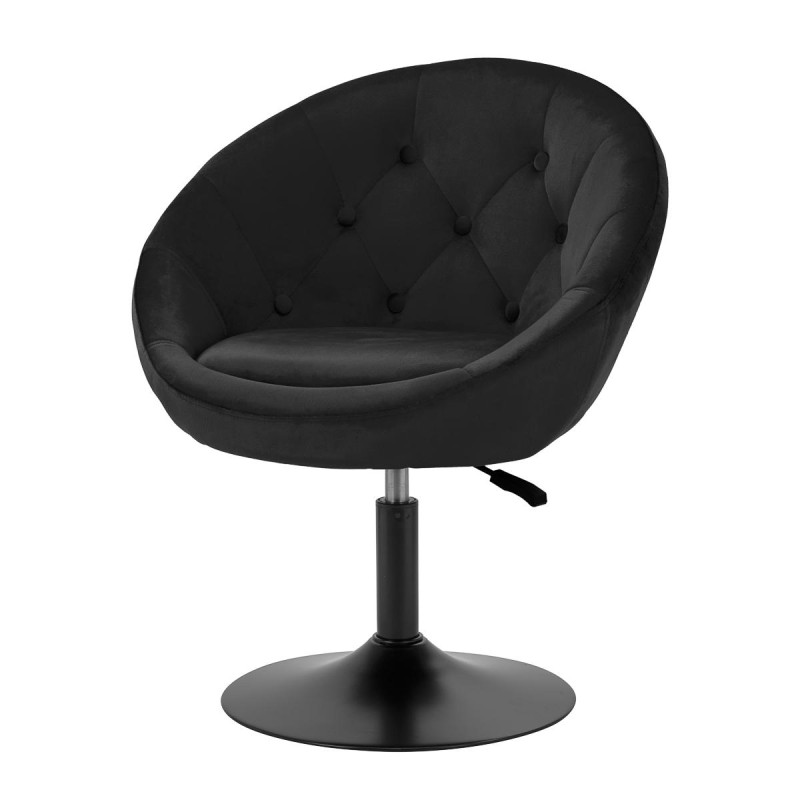 4Rico fotel obrotowy QS-BL12B aksamit czarny