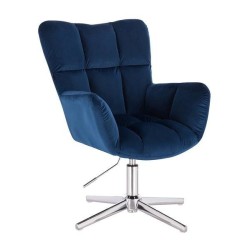 Fotel Hr650Cross Ciemne Morze Welur