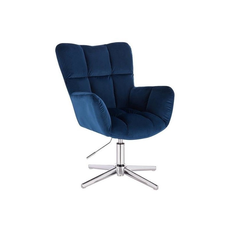 Fotel Hr650Cross Ciemne Morze Welur