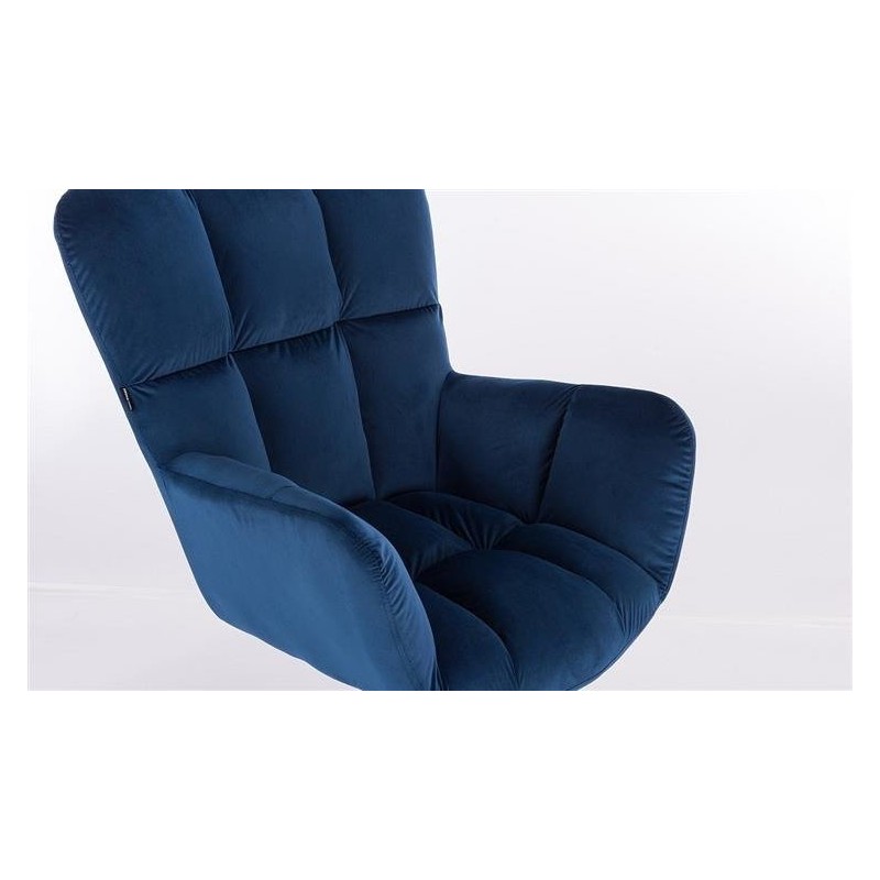 Fotel Hr650Cross Ciemne Morze Welur