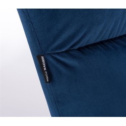 Fotel Hr650N Ciemne Morze Welur Złota Podstawa