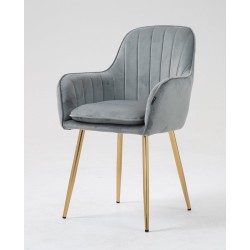 Fotel Hr2022 Stalowy Welur