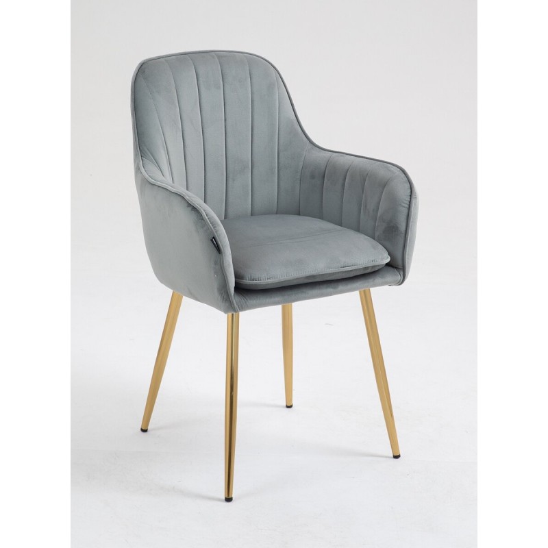 Fotel Hr2022 Stalowy Welur