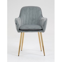 Fotel Hr2022 Stalowy Welur