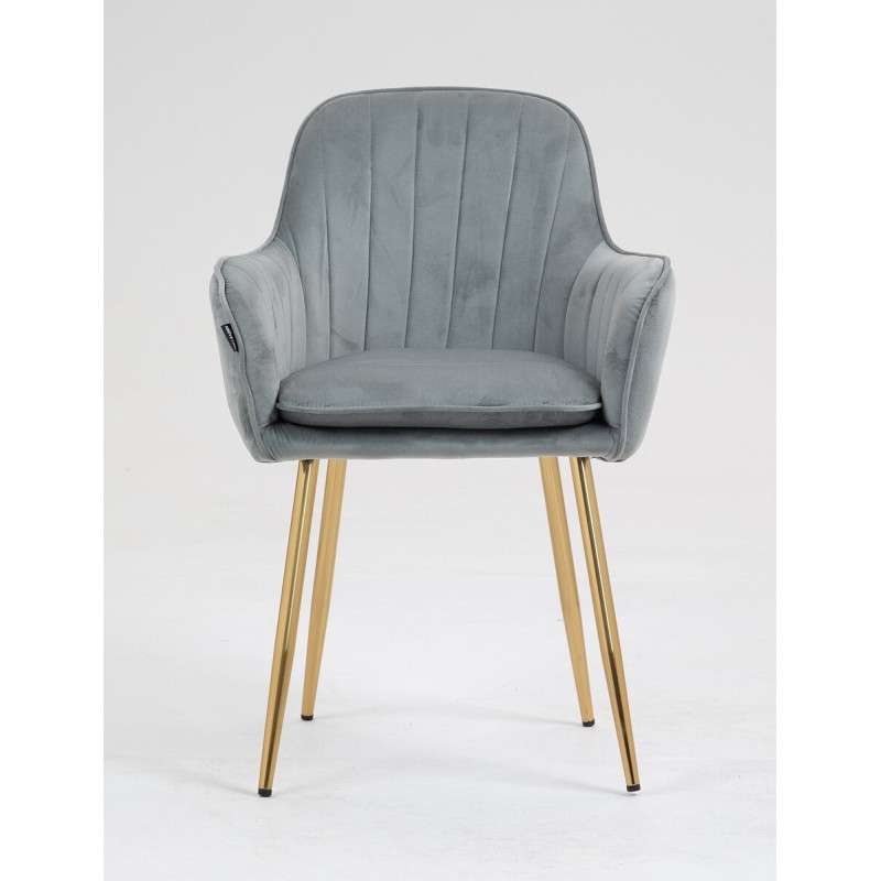 Fotel Hr2022 Stalowy Welur