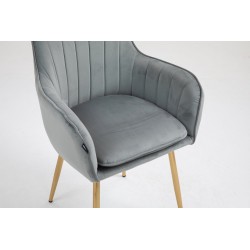 Fotel Hr2022 Stalowy Welur