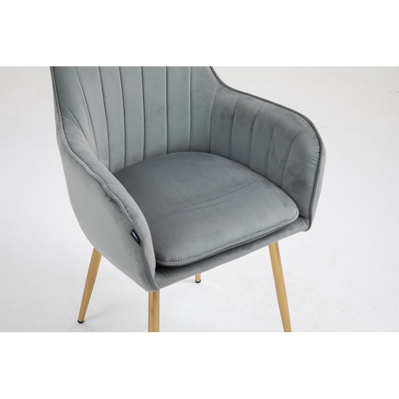 Fotel Hr2022 Stalowy Welur