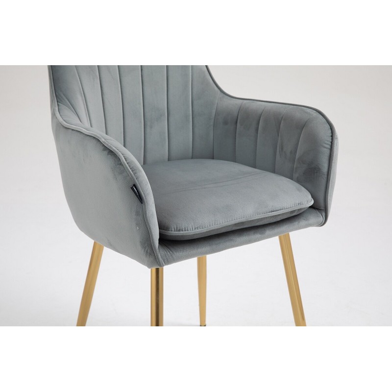 Fotel Hr2022 Stalowy Welur