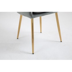 Fotel Hr2022 Stalowy Welur