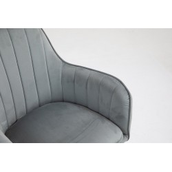 Fotel Hr2022 Stalowy Welur