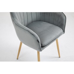 Fotel Hr2022 Stalowy Welur