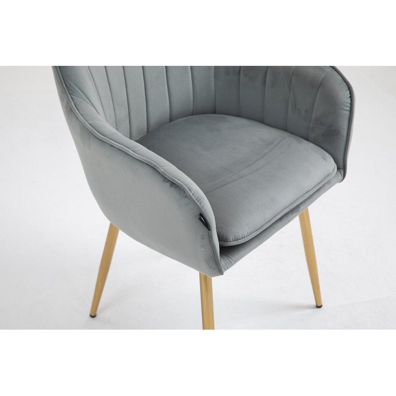 Fotel Hr2022 Stalowy Welur