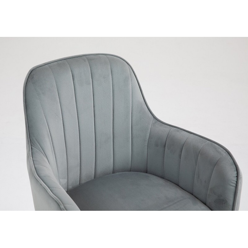 Fotel Hr2022 Stalowy Welur