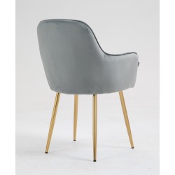 Fotel Hr2022 Stalowy Welur