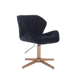 Petyr black velvet chair gold