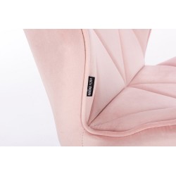 Powder pink velour cosmetic chair