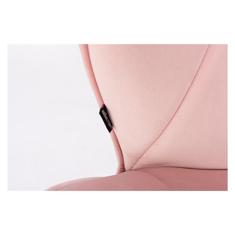 Hoker Hr212 Pudrowy Róż Welur Złota Podstawa