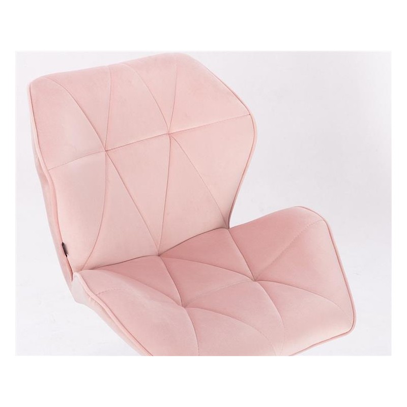 Hoker Hr212 Pudrowy Róż Welur Złota Podstawa