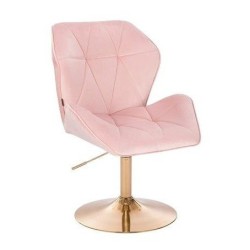 Hoker Hr212 Pudrowy Róż Welur Złota Podstawa